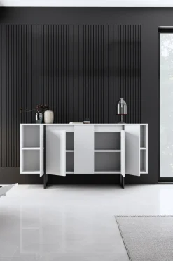 Dressoir Luxe Wit/Zwart 160cm