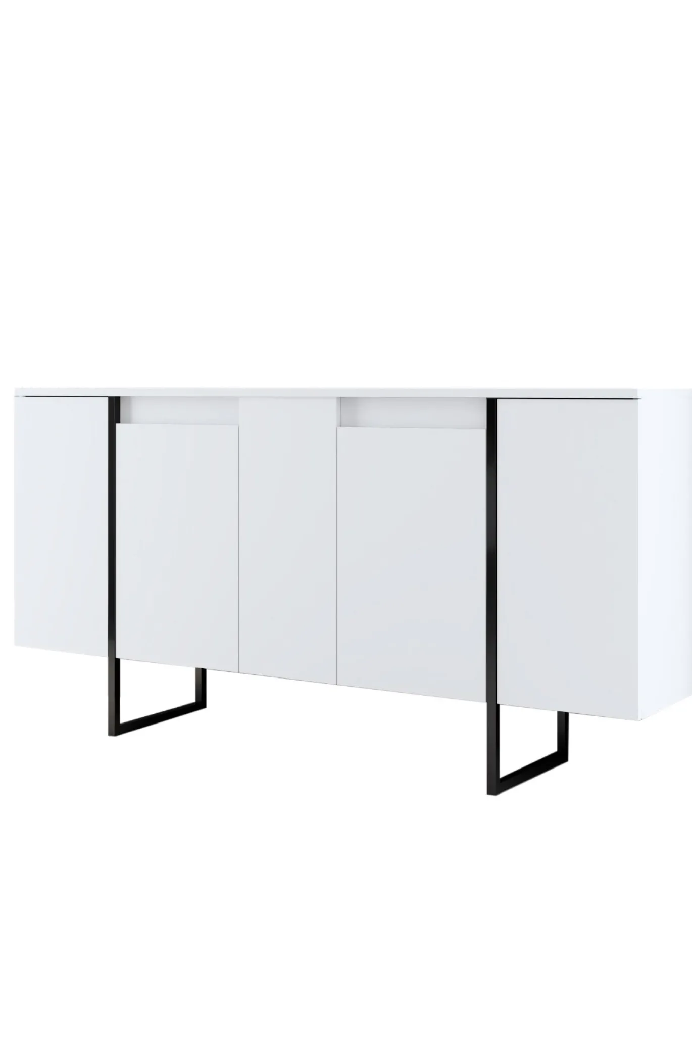 Dressoir Luxe Wit/Zwart 160cm
