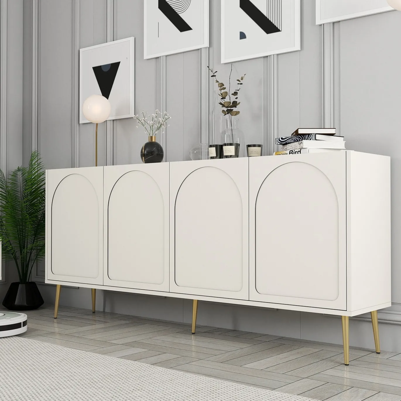 Dressoir Lyon Crème/Goud 180cm