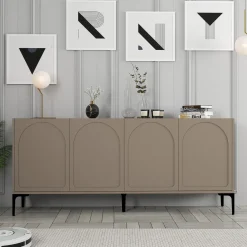 Dressoir Lyon Taupe/Zwart 180cm