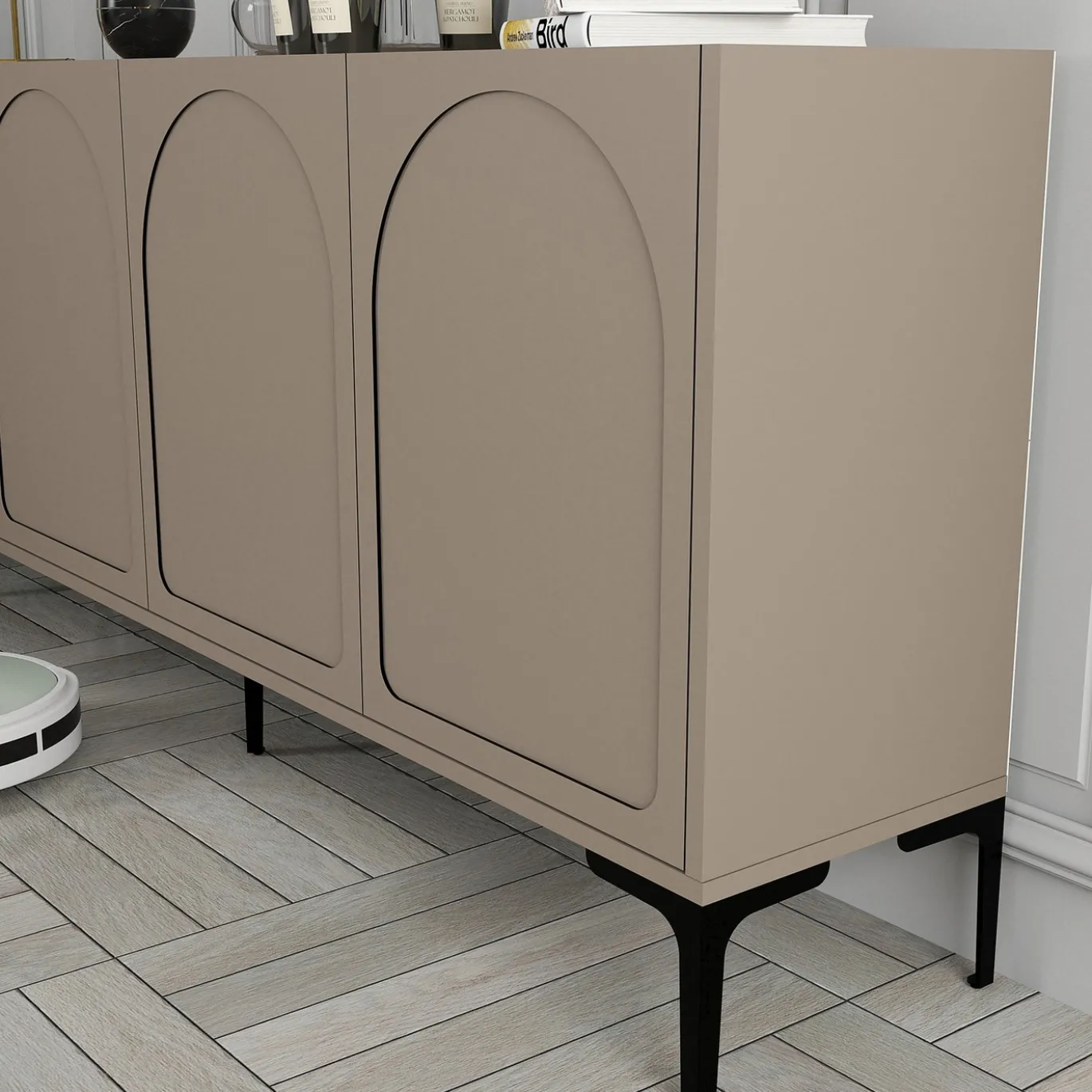 Dressoir Lyon Taupe/Zwart 180cm