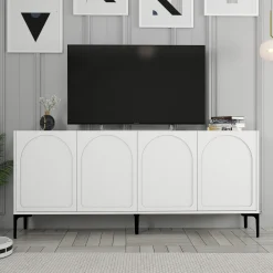 Dressoir Lyon Wit/Zwart 180cm