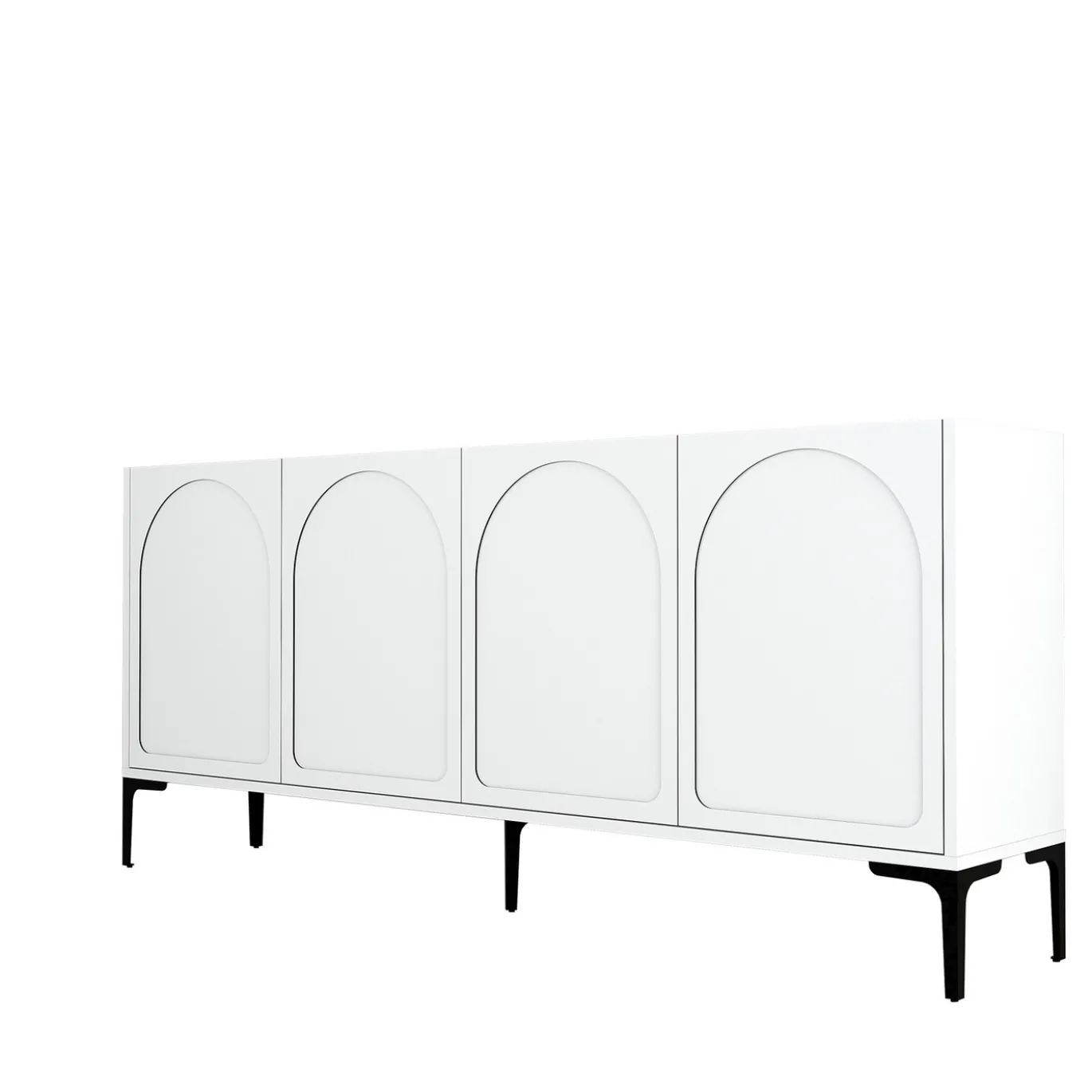 Dressoir Lyon Wit/Zwart 180cm