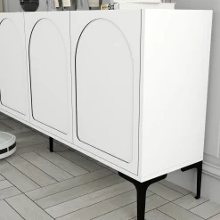 Dressoir Lyon Wit/Zwart 180cm