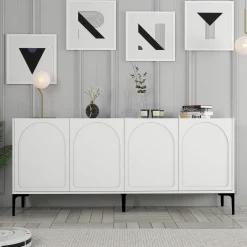 Dressoir Lyon Wit/Zwart 180cm