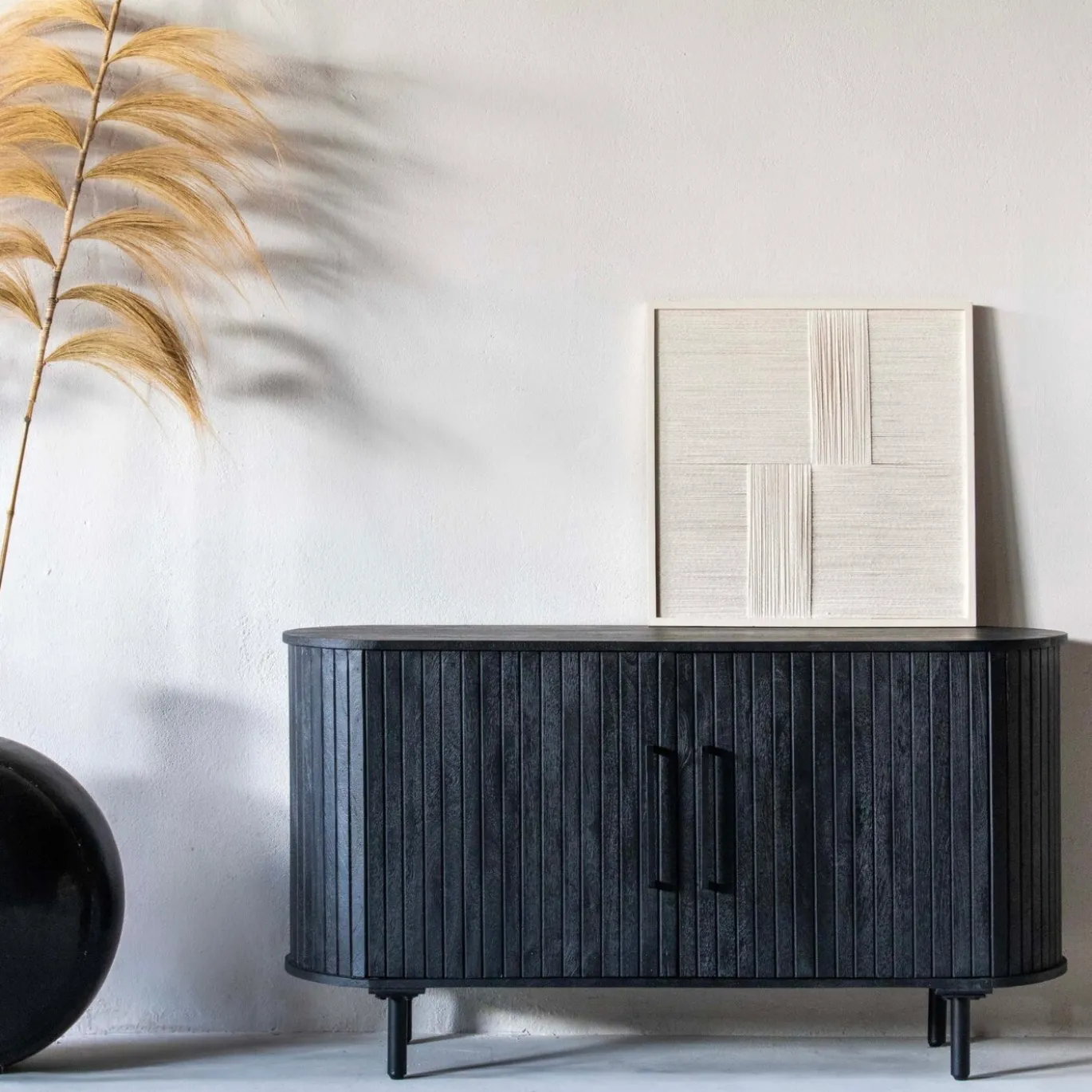 Dressoir Merel Zwart 140cm - Giga Meubel