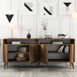 Dressoir Milan Melamine Walnoot 180cm