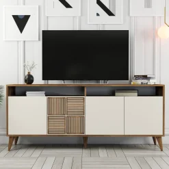 Dressoir Milan Melamine Walnoot Crème 180cm