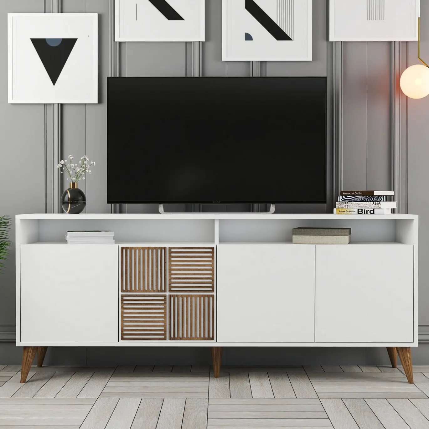 Dressoir Milan Melamine Wit 180cm