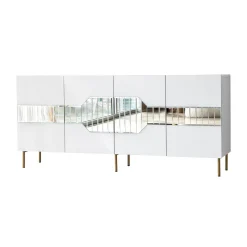 Dressoir Milan Wit/Goud 180cm