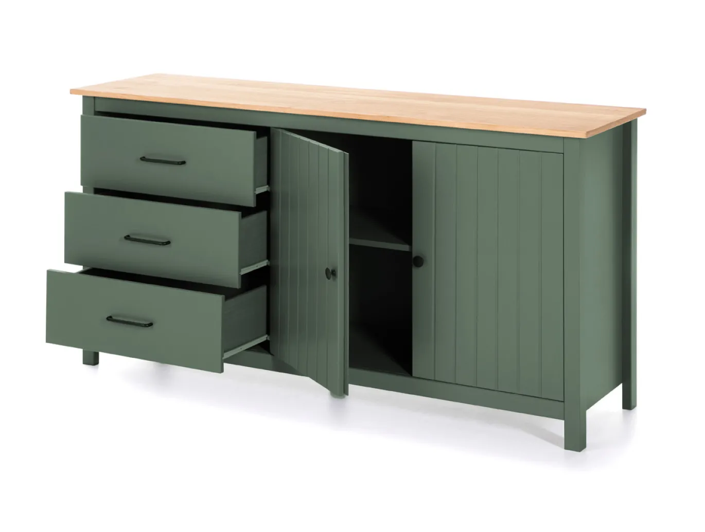 Dressoir Miranda 2d3L Groen Wax - Giga Meubel
