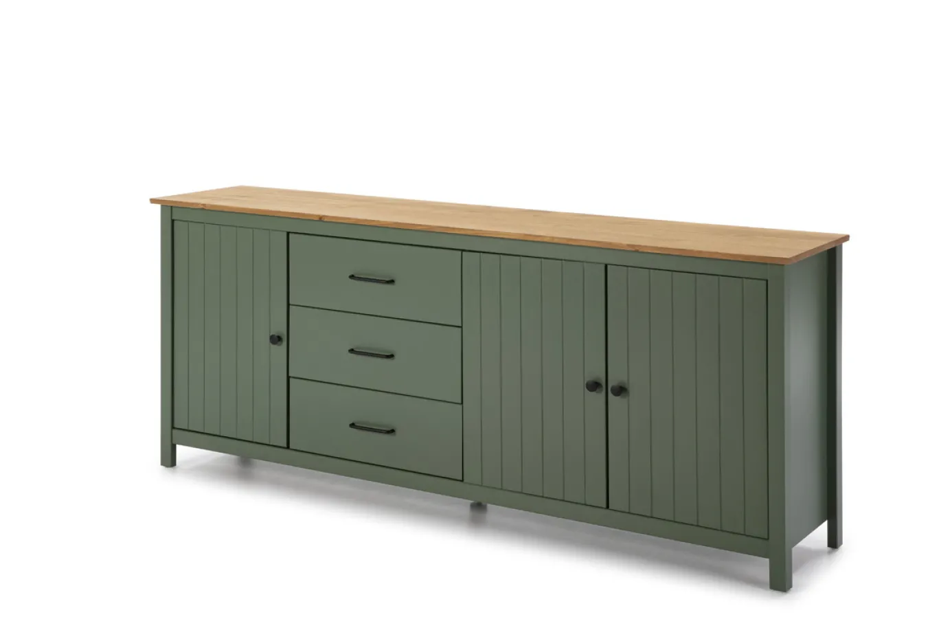 Dressoir Miranda 3d3L Groen wax - Giga Meubel