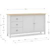 Dressoir Misti 2d3L Wit/eiken - Giga Meubel