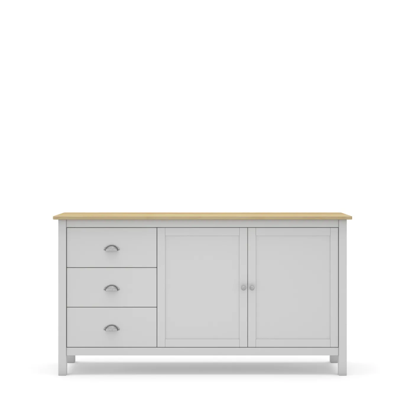 Dressoir Misti 2d3L Wit/eiken - Giga Meubel