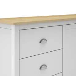 Dressoir Misti 2d3L Wit/eiken - Giga Meubel