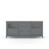 Dressoir Misti 3L2d 180cm Khaki Groen/eiken - Giga Meubel