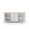 Dressoir Misti 3L2d 180cm Wit/eiken - Giga Meubel