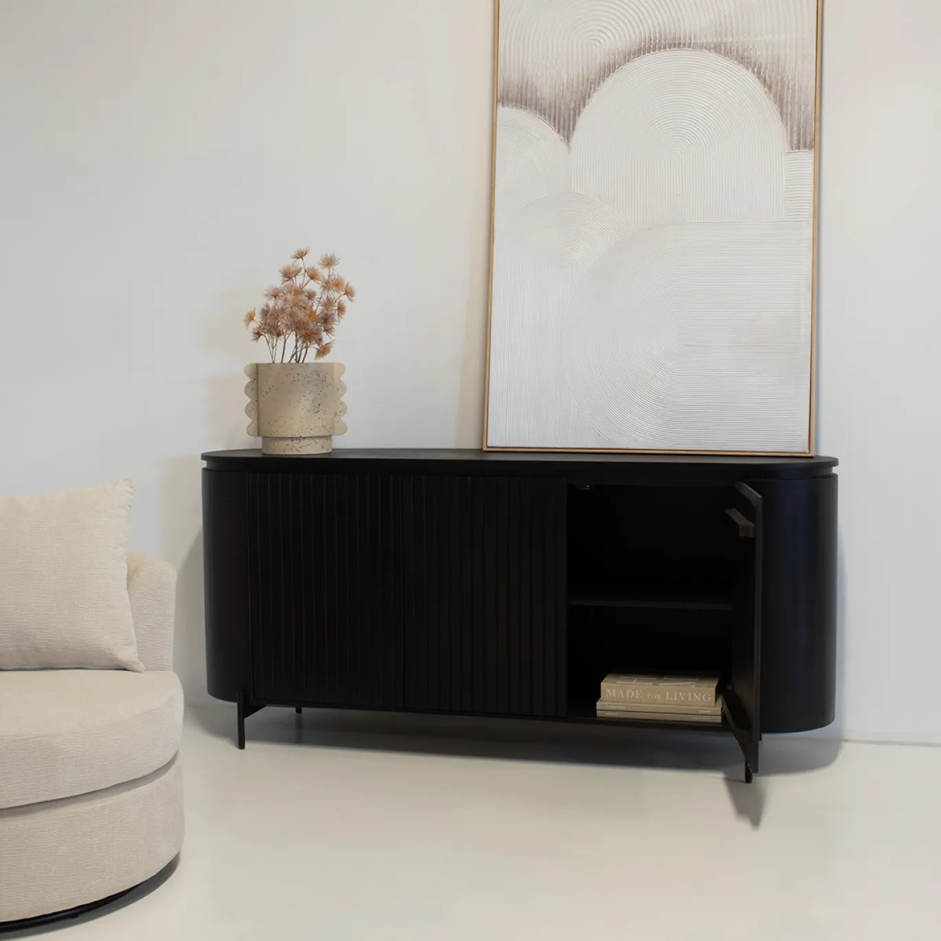 Dressoir Mokka Donkerbruin 180cm - Giga Meubel