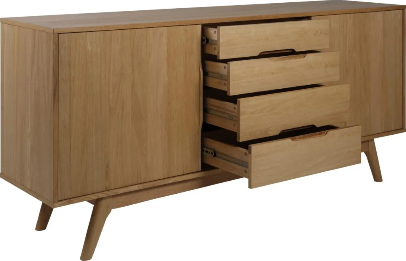 Dressoir Mylla Eikenfineer Naturel 180cm - Giga Living