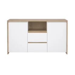 Dressoir Next Jackson Hickory Wit Hoogglans 149cm - Giga Living
