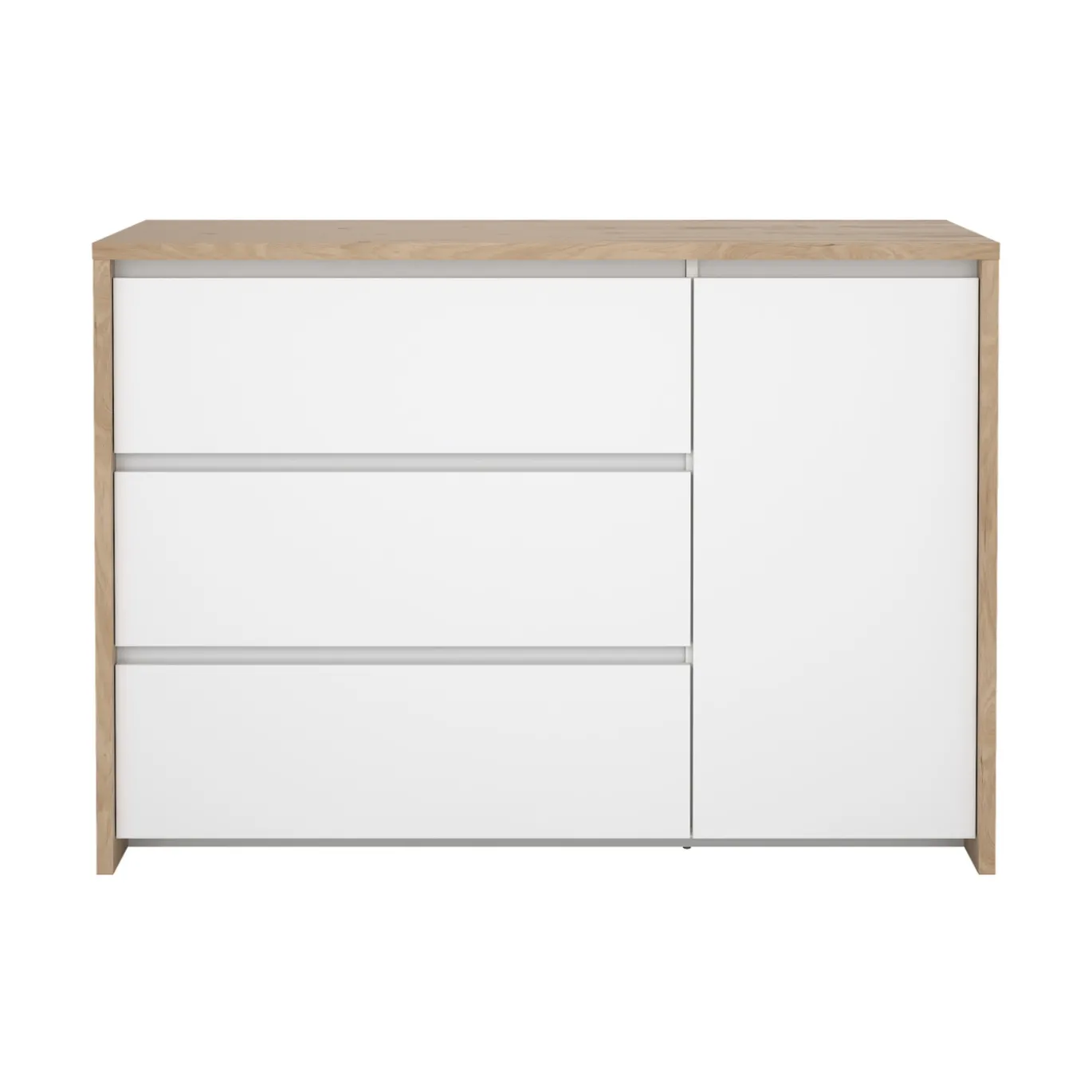 Dressoir Next Jackson Hickory Wit Hoogglans - Giga Living