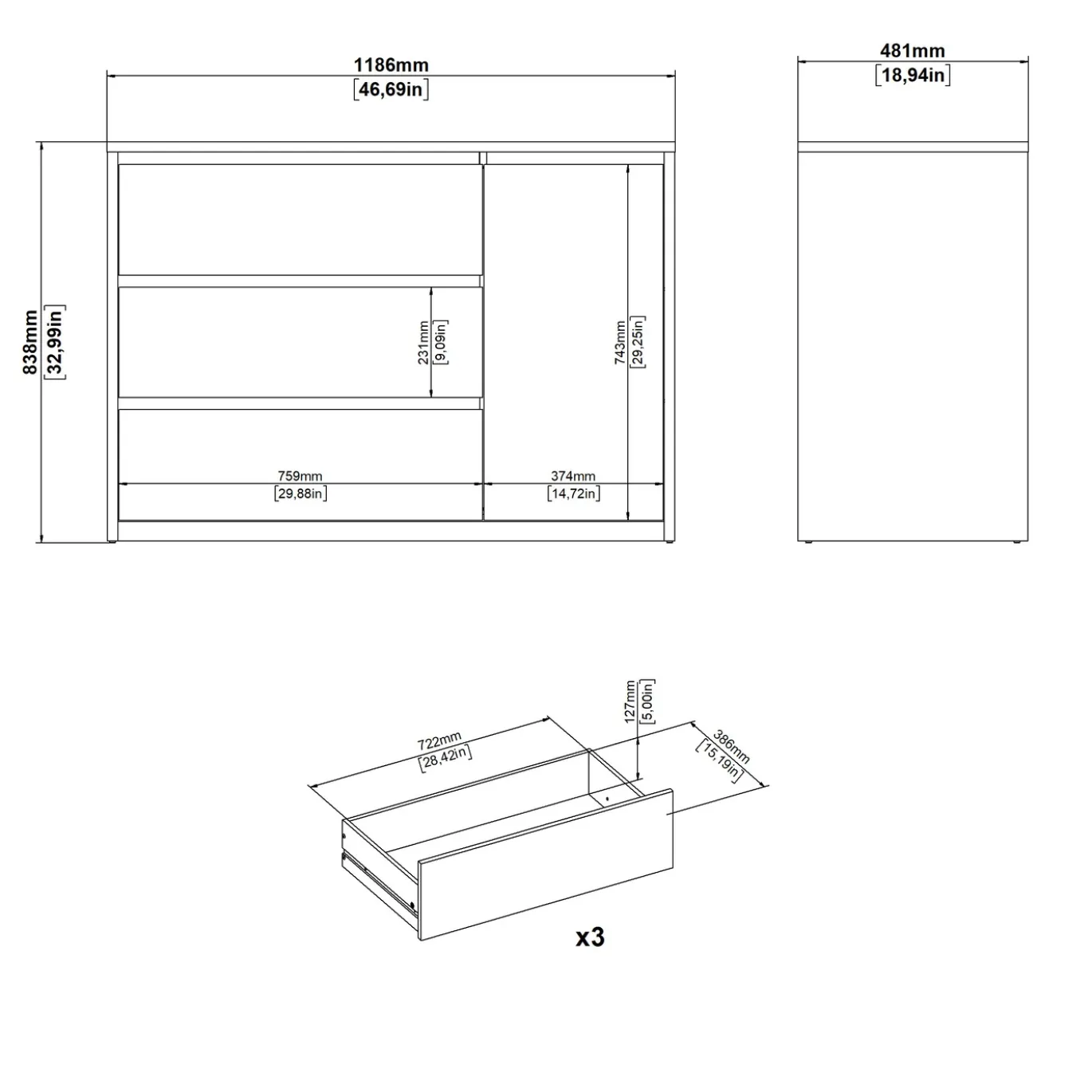 Dressoir Next Wit - Giga Living