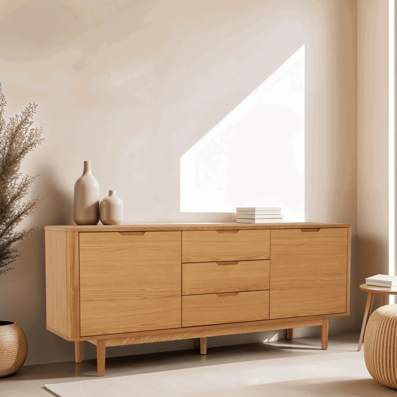 Dressoir Nyborg Naturel Oil 180cm - Giga Meubel