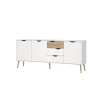 Dressoir Oslo Wit/Naturel 196cm - Giga Living