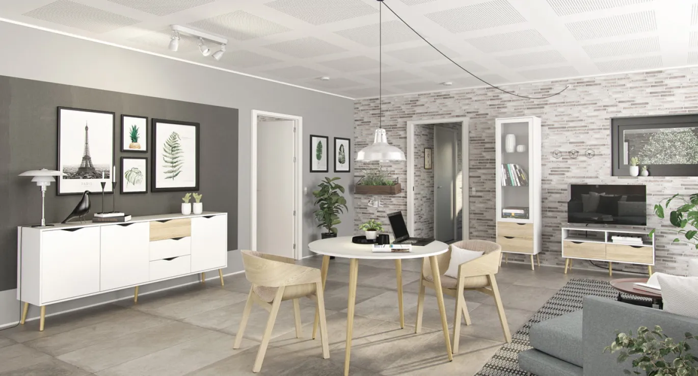 Dressoir Oslo Wit/Naturel 196cm - Giga Living