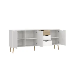 Dressoir Oslo Wit/Naturel 196cm - Giga Living