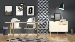 Dressoir Oslo Wit/Naturel 99cm - Giga Living
