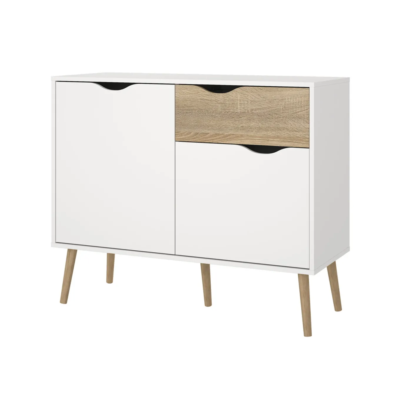 Dressoir Oslo Wit/Naturel 99cm - Giga Living