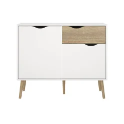 Dressoir Oslo Wit/Naturel 99cm - Giga Living