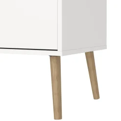 Dressoir Oslo Wit/Naturel 2-deurs + 3-lades - Giga Living