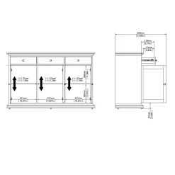 Dressoir Paris Wit - Giga Living