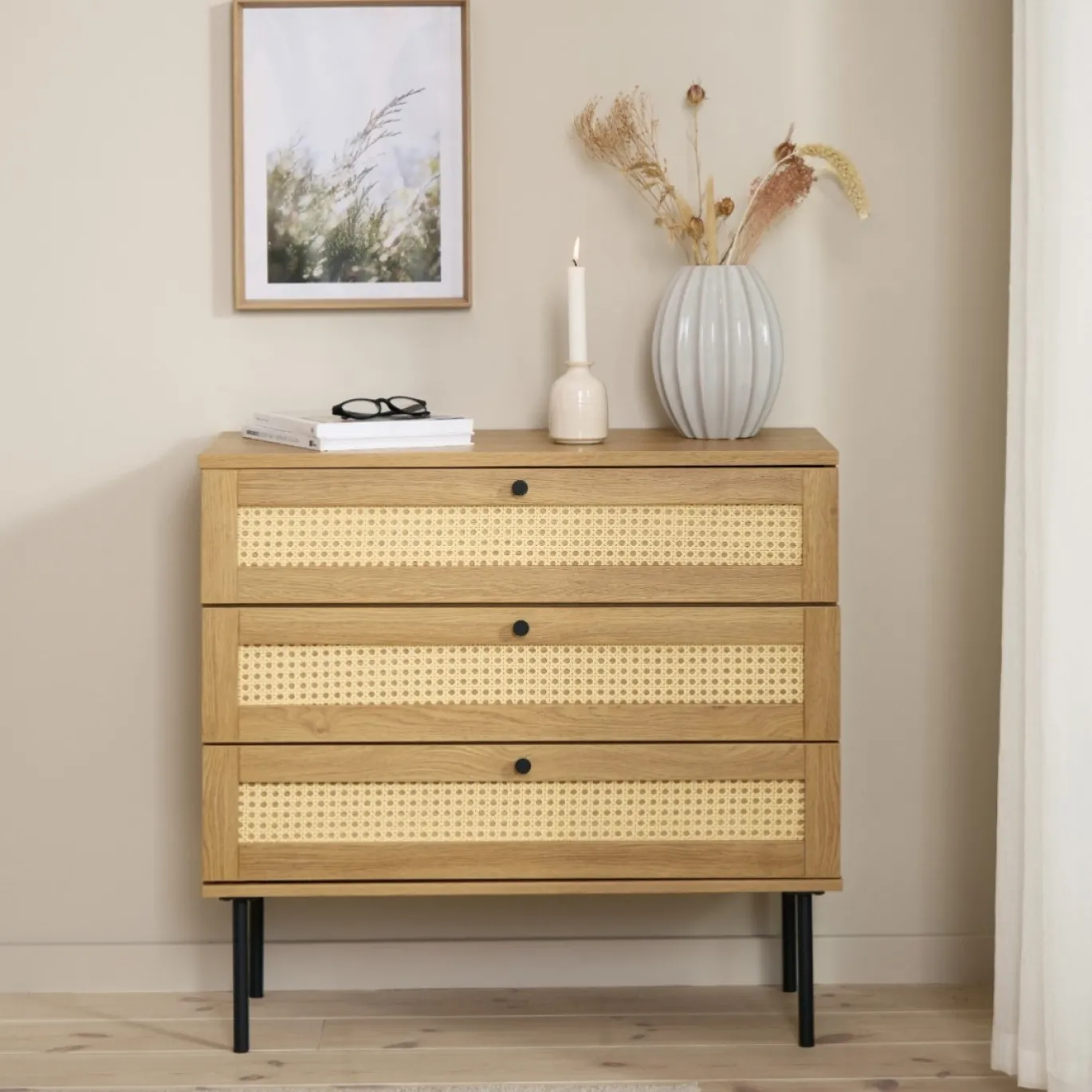 Dressoir Pensacola Naturel 3-Lades - Giga Living