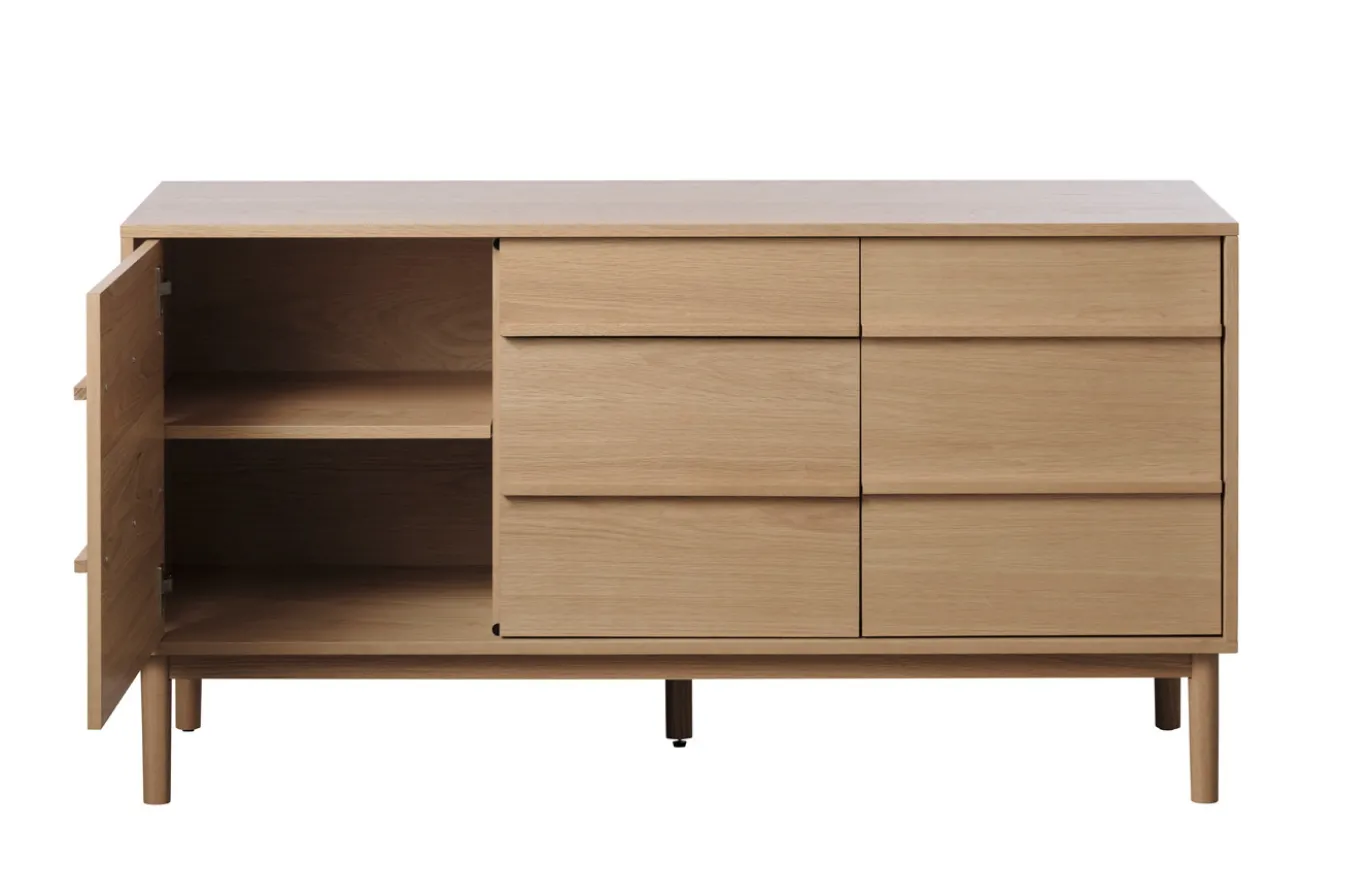 Dressoir Ponza Dressoir Naturel Eiken 140cm - Giga Living