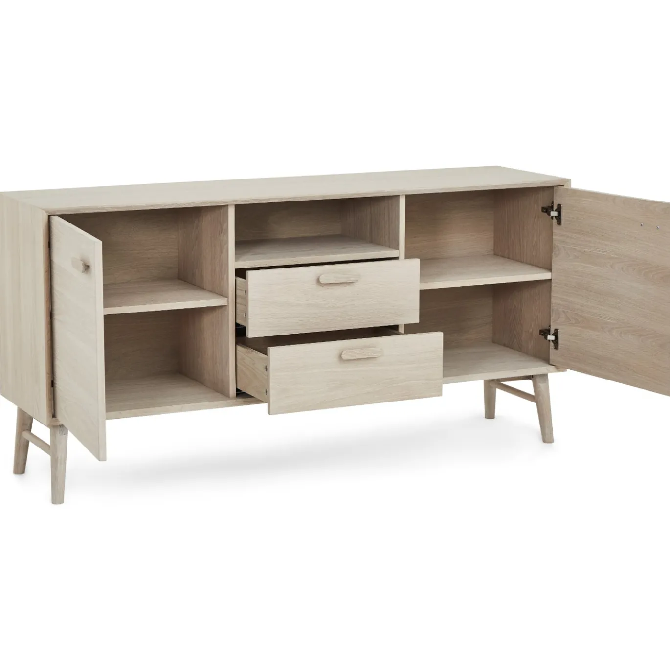 Dressoir Porto 3-Deurs Naturel Eiken - Giga Meubel