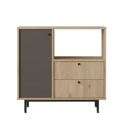 Dressoir Roland Antraciet/Naturel 88cm