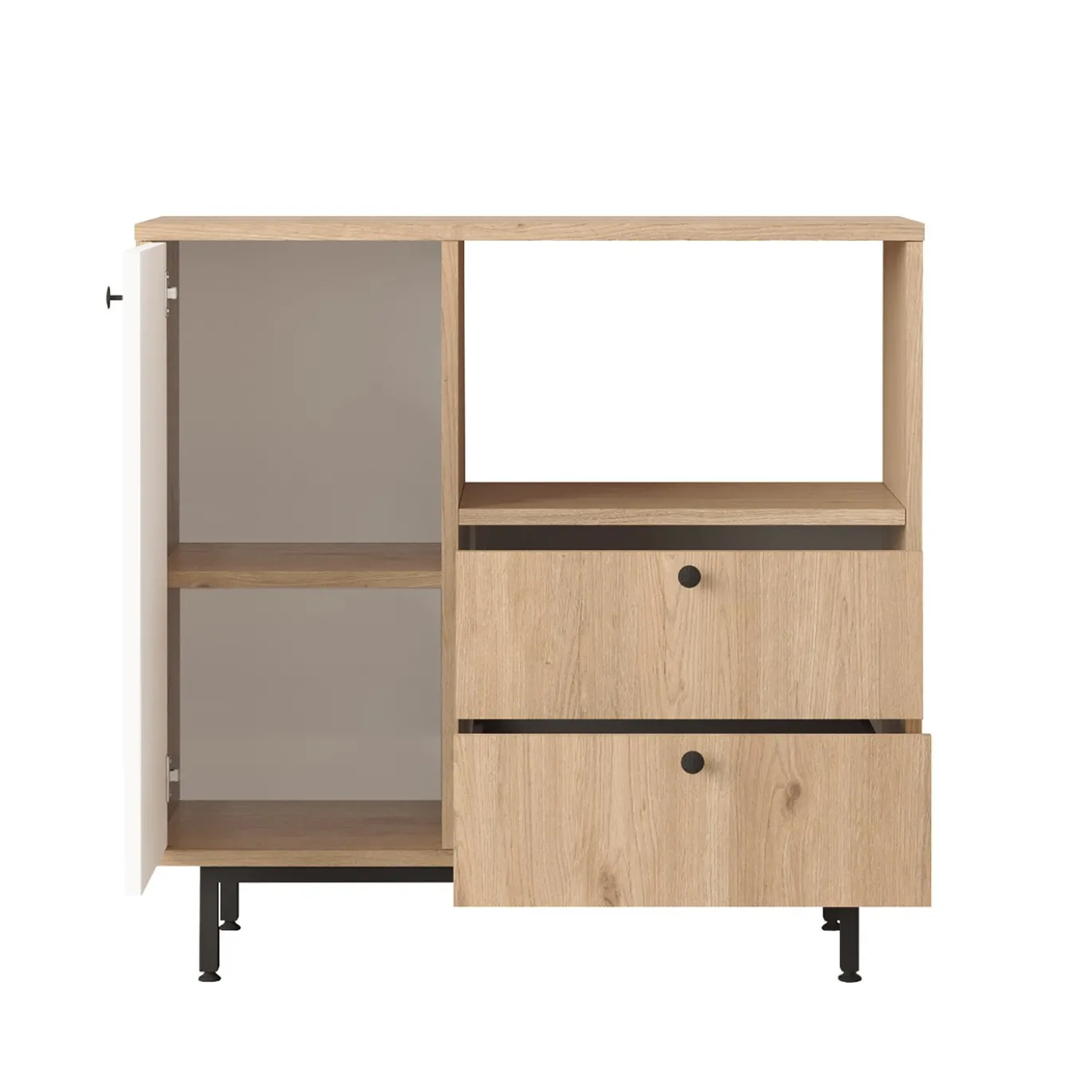 Dressoir Roland Wit/Naturel 88cm