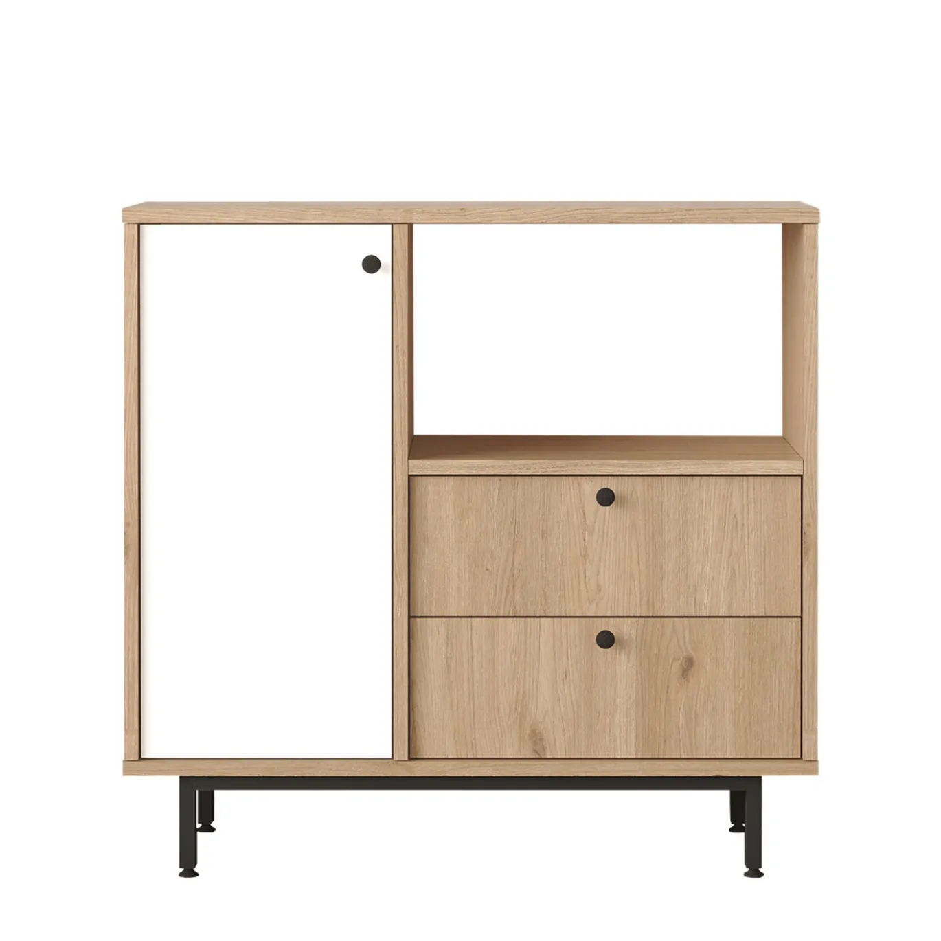 Dressoir Roland Wit/Naturel 88cm