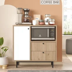 Dressoir Roland Wit/Naturel 88cm
