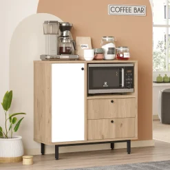 Dressoir Roland Wit/Naturel 88cm