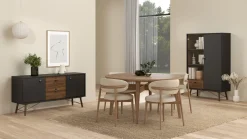 Dressoir Ry Noten Mat Zwart - Giga Living