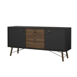 Dressoir Ry Noten Mat Zwart - Giga Living