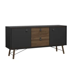 Dressoir Ry Noten Mat Zwart - Giga Living