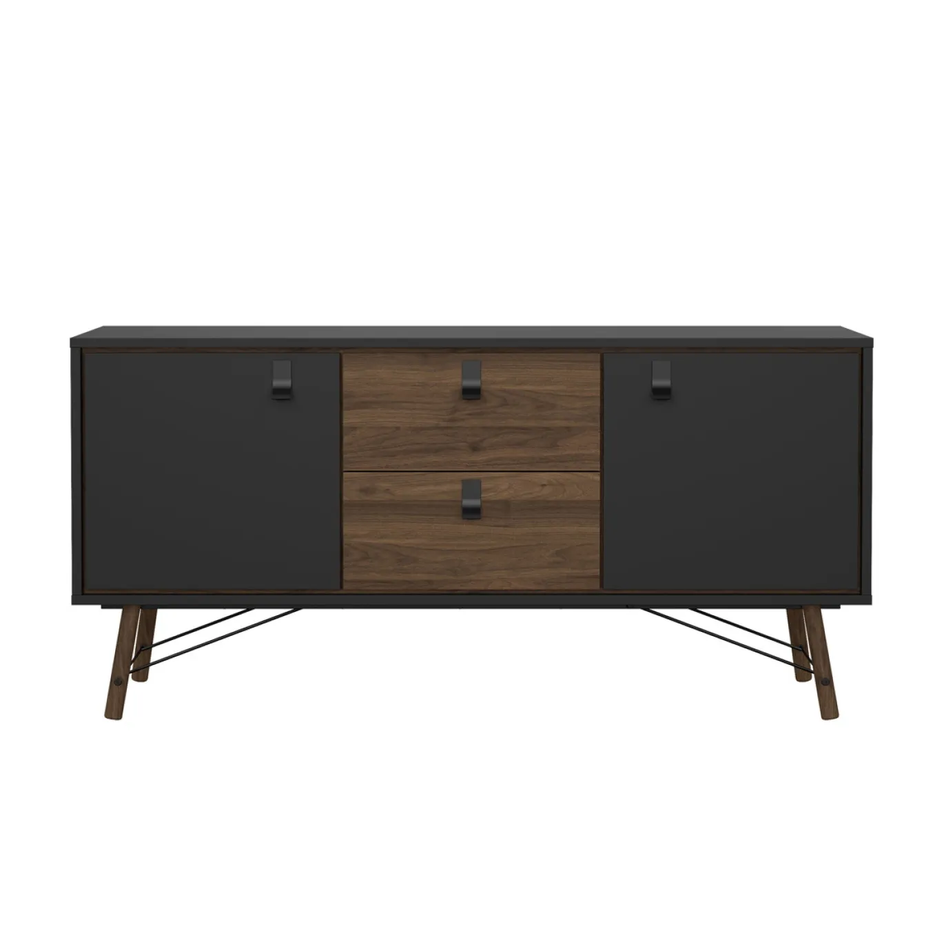 Dressoir Ry Noten Mat Zwart - Giga Living