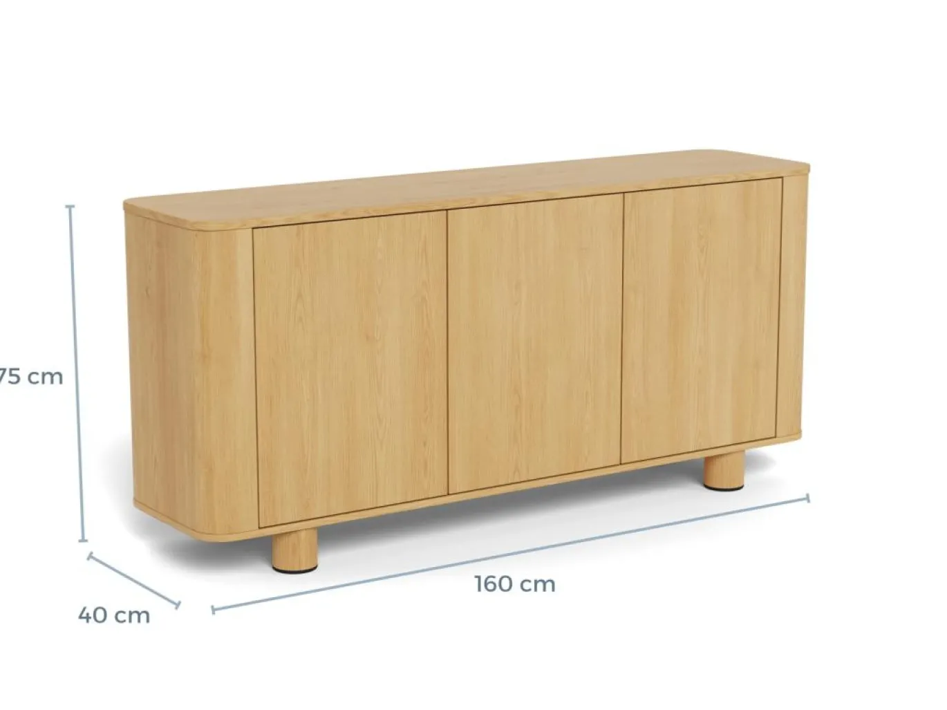 Dressoir Sterling Eiken 160cm - Giga Living