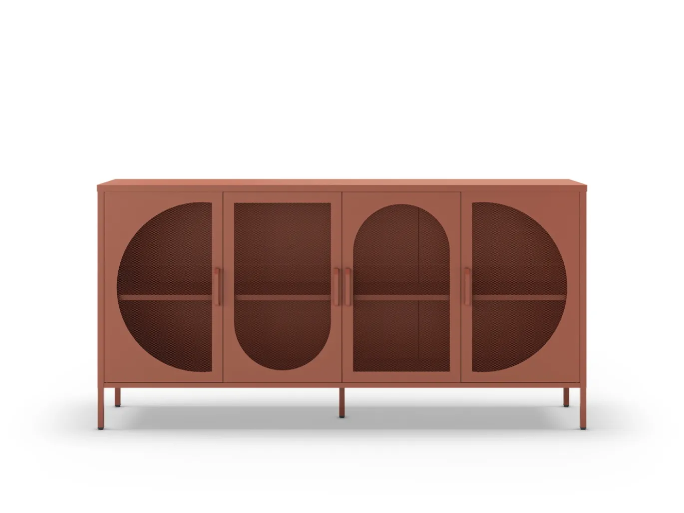 Dressoir Tayra 4d 160cm Terracotta - Giga Meubel