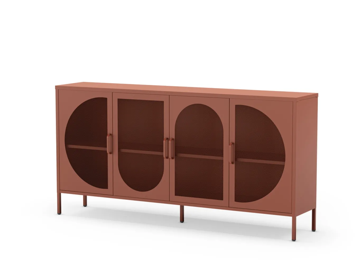 Dressoir Tayra 4d 160cm Terracotta - Giga Meubel